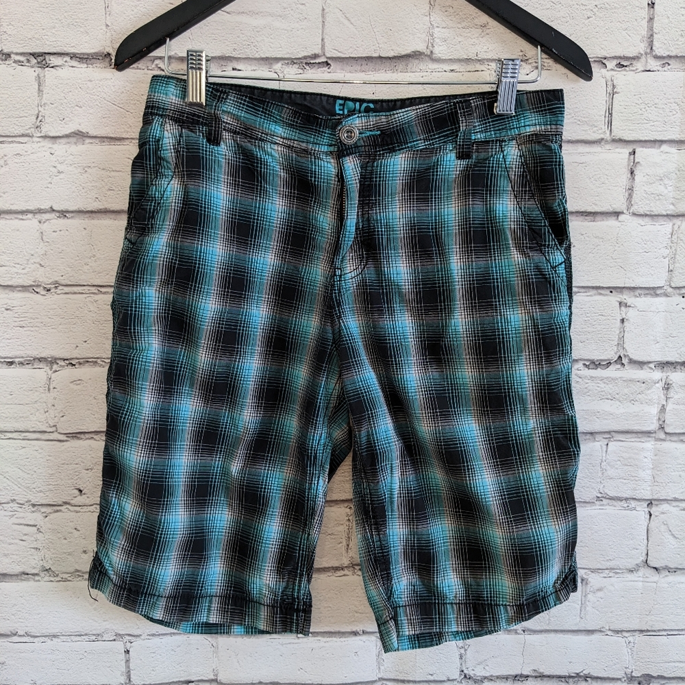 EPIC THREADS Boys Plaid Dress Casual Shorts
